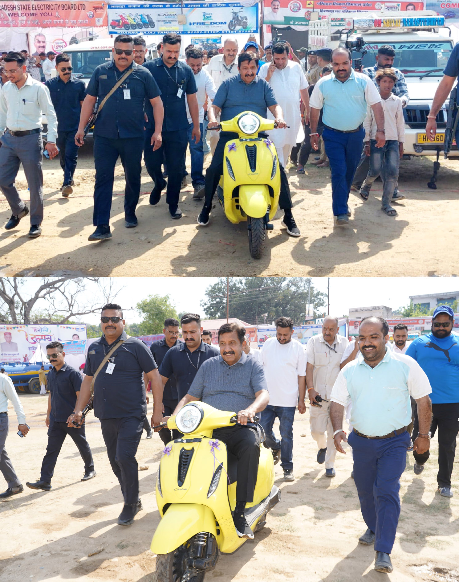 Deputy Chief Minister drove an electric scooter, gave the message of green transport.